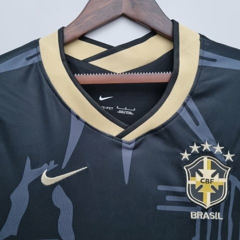Camisa do Brasil Nike Polo Branca e Dourado Luxo Seleção Mundial Tamanho GG  Cores Branco
