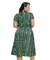 vestido listrado verde com fenda lateral - comprar online