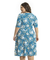 Vestido Estampado Plus Size decote com Abertura - comprar online