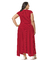 Vestido Vermelho Longo Canelado com faixa e saia godê | Moda Feminina Plus Size - comprar online