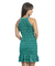 vestido verde malha listrada forrado - comprar online