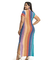 vestido longo colorido com fenda - comprar online