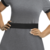 vestido cinza com faixa na cintura na internet