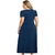 Vestido Midi Azul Decote V Transpassado - comprar online
