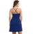 Vestido Curto de Alçinhas Finas Azul Marinho - comprar online
