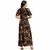 Vestido Longo Floral Decote V com Fenda Lateral - comprar online