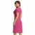 Vestido Midi Tubinho Rosa com Decote Transpassado - comprar online