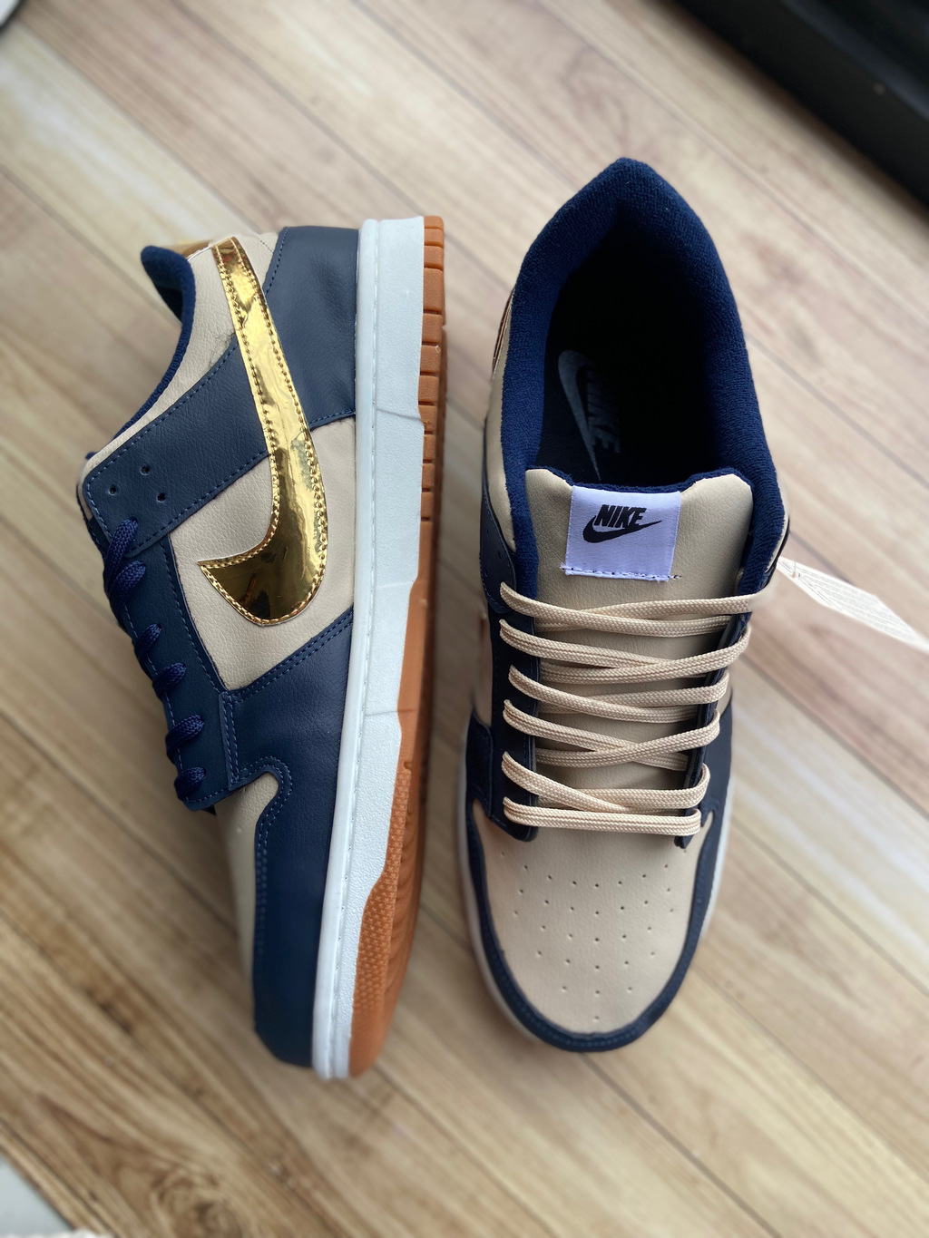 Nike Dunk Azul y dorado TALLE GRANDE BrepStore