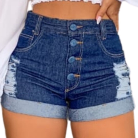 Short azul marinho cintura alta 2025