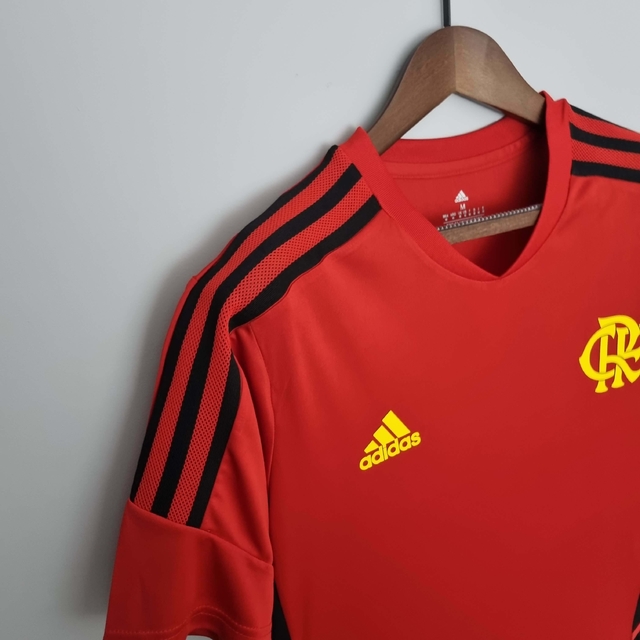 Camisa de futebol Flamengo (Pré Jogo) 22/23 Adidas Brazil Rubro Negro