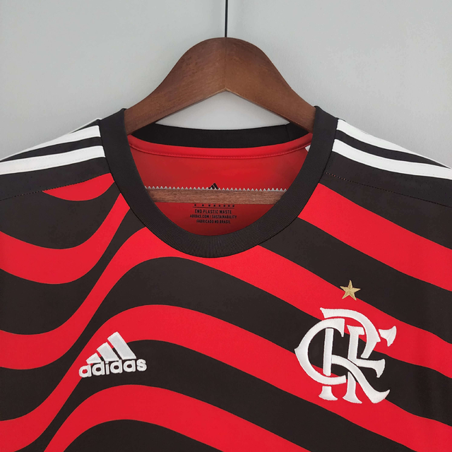 Camisa do Flamengo III 22/23 Torcedor Masculina - Preto e Vermelho