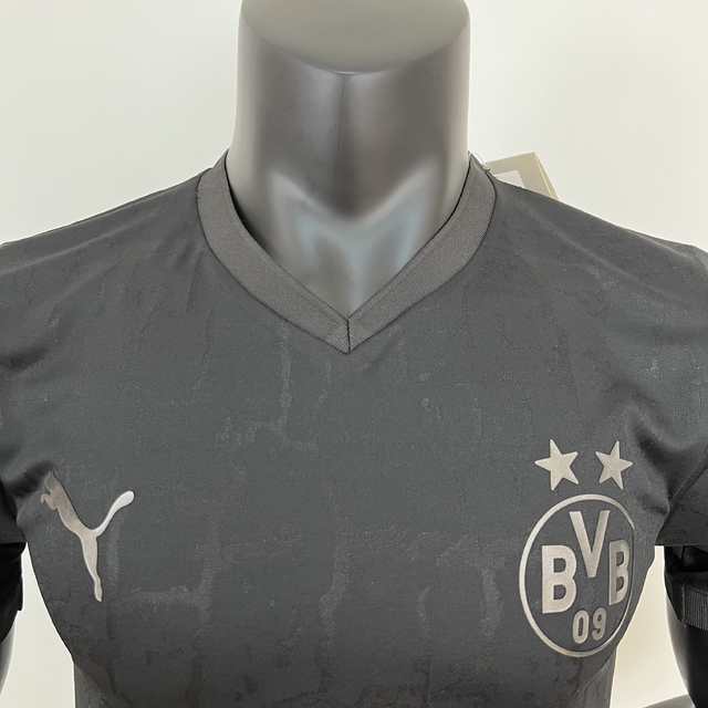 Camisa Borussia Dortmund Blackout 22/23 Jogador Puma Masculina - Preta