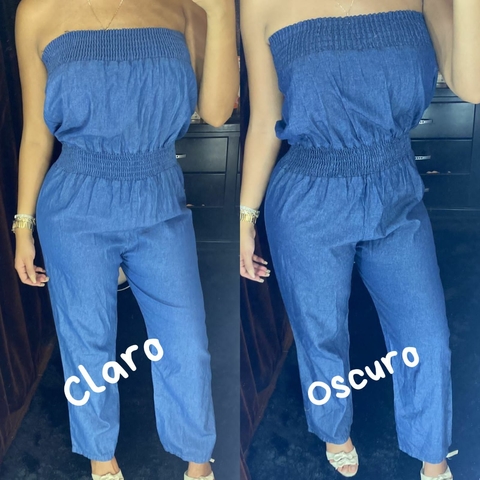 Palazzo de best sale mezclilla strapless
