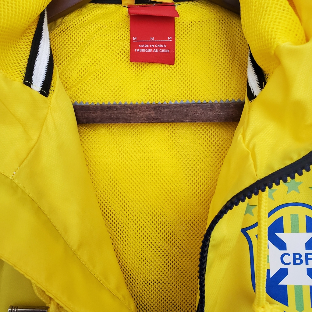 Blusa Corta Vento Seleção Brasileira Nike - Amarelo e Azul
