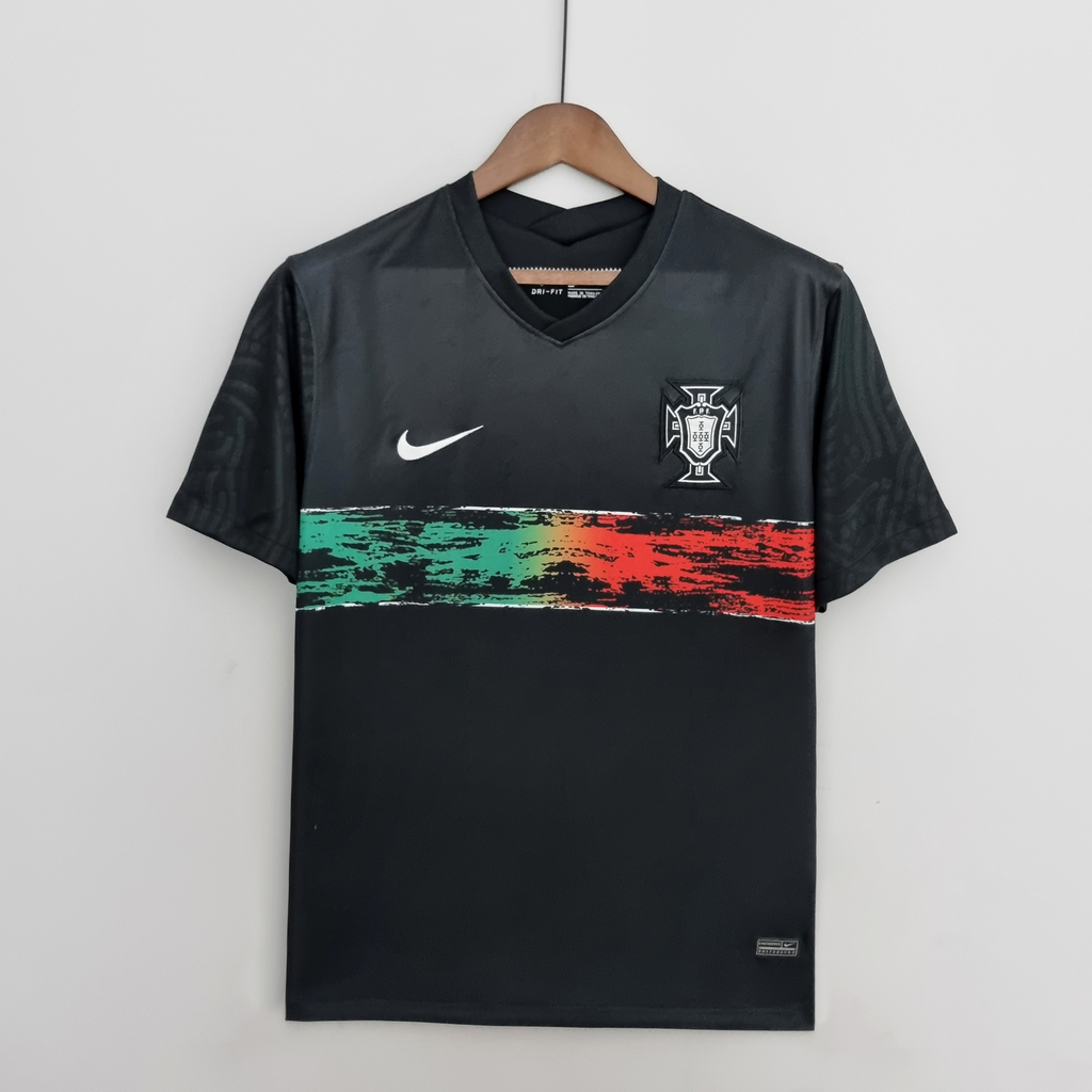 Camisa Portugal Treino 2022 Masculina - Preto