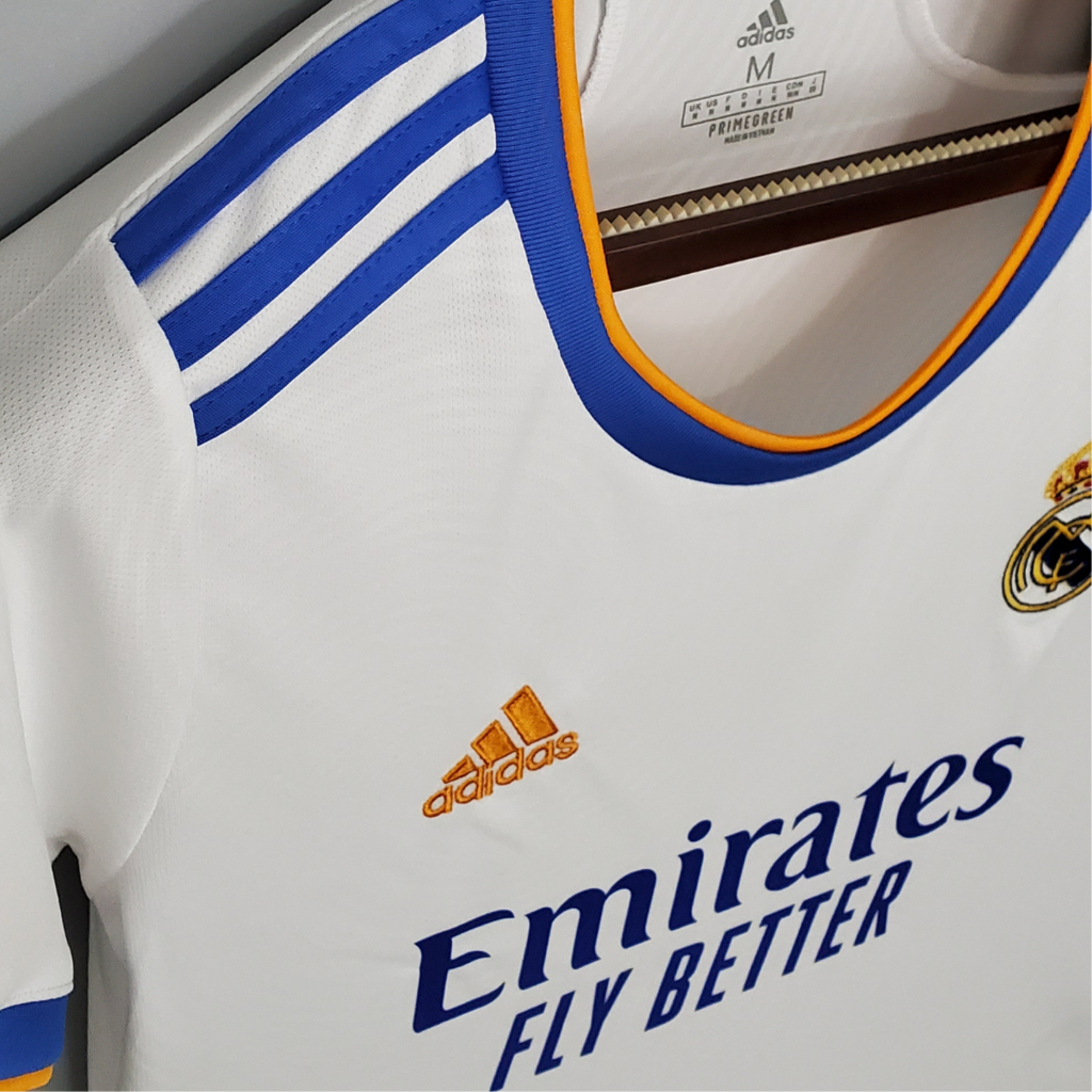 Camisa Real Madrid Home I 21/22 Torcedor Adidas Feminina - Branca