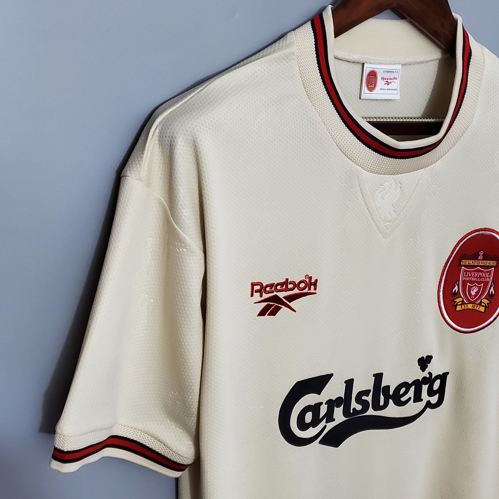 Camisa Retrô Liverpool Away 96/97 Torcedor Reebok Masculina - Marfim