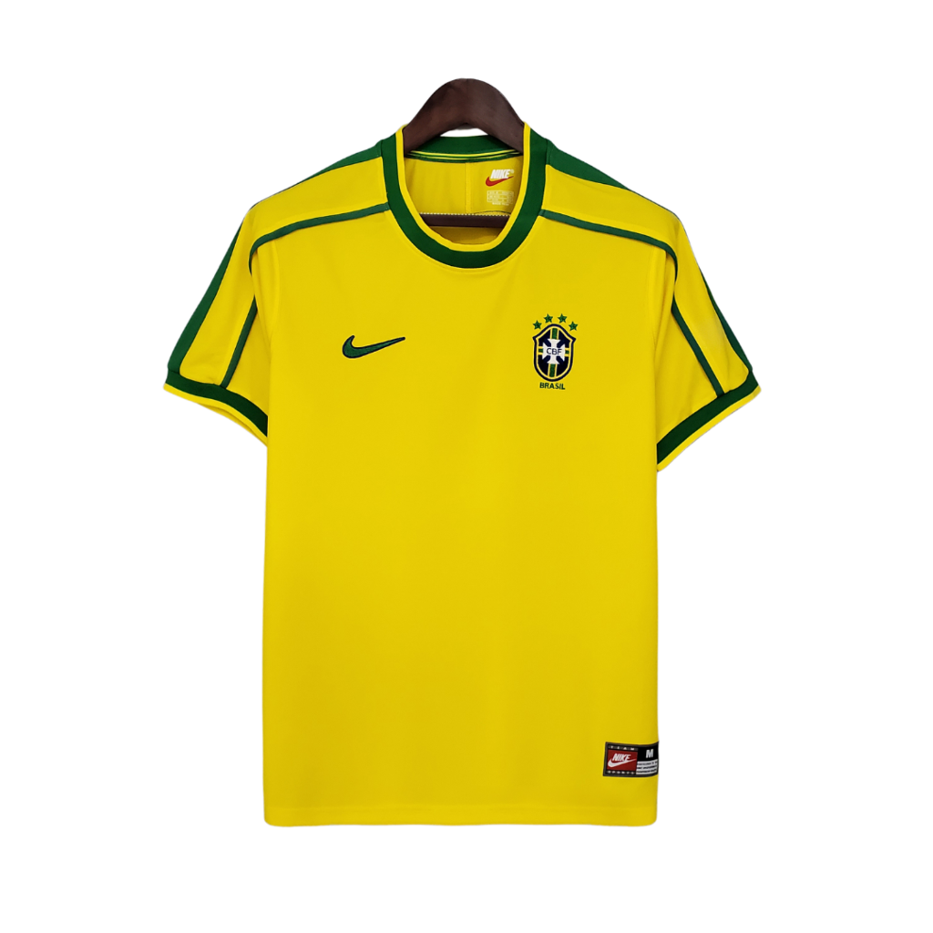 Camisa Retrô 1998 Seleção Brasileira I Nike Masculina - Amarela