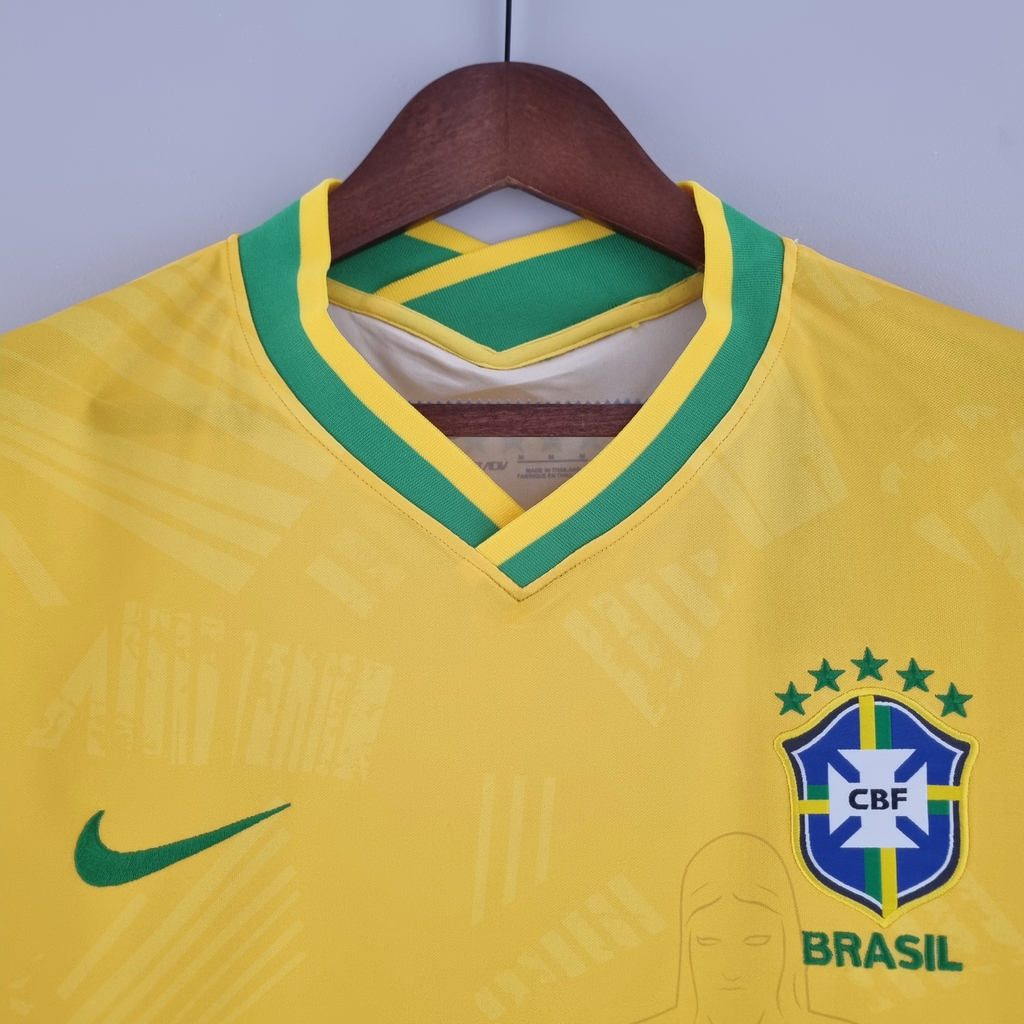 Camisa Brasil Especial Cristo Redentor 2022/2023 Amarela – Versão Torcedor  – KS Sports – Camisas de Times e Seleções