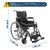 Imagem do Cadeira de Rodas em Aço Carbono Dobrável D400 Dellamed