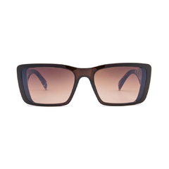 Óculos polarizado Fuel modelo Fiamma formato retangular cor marrom com hastes coloridas