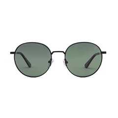 Óculos de sol Fuel, polarizado, modelo Cleveland, formato redondo cor preto com lentes verdes