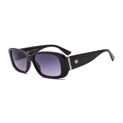 Óculos Fuel oval modelo Satin cor preta com lentes degradê