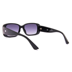 Óculos Fuel oval modelo Satin cor preta com lentes degradê