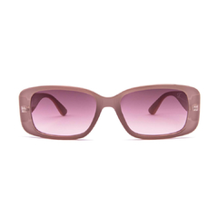 Óculos Fuel oval modelo Satin cor nude com lentes degradê
