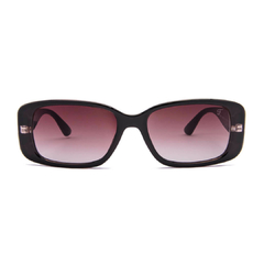 Óculos Fuel oval modelo Satin cor marrom com lentes degradê