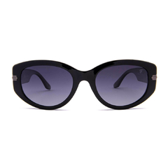 Óculos Fuel polarizado oval modelo McGee cor preta 