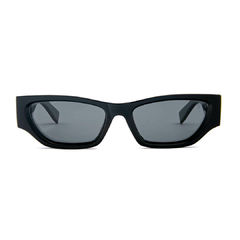 Óculos de sol Fuel, formato gatinho retangular, polarizado preto