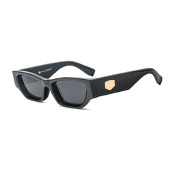 Óculos de sol Fuel, formato gatinho retangular, polarizado preto