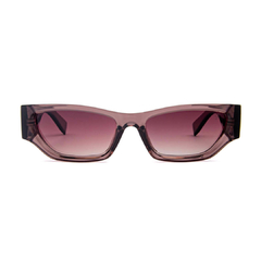 Óculos de sol Fuel, formato gatinho retangular, polarizado cor uva translucido