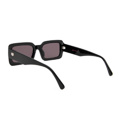 Óculos solar Fuel retangular modelo Mr Pink cor preto