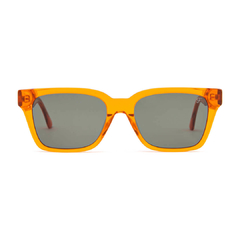 Óculos solar Fuel retangular modelo Vic Vega cor laranja
