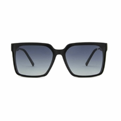 Óculos solar Fuel retangular polarizado modelo Diane cor preto