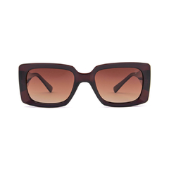 Óculos polarizado Fuel modelo Brasie formato retangular cor marrom com lente degradê