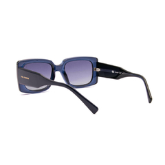 Óculos polarizado Fuel modelo Brasie formato retangular cor azul com lente degradê