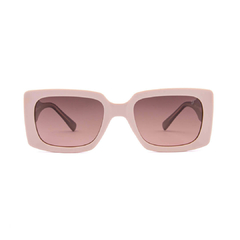 Óculos polarizado Fuel modelo Brasie formato retangular cor nude com lente degradê