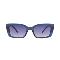 Óculos polarizado Fuel modelo Beleno formato borboleta cor azul e dourado