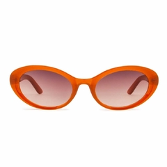 Óculos de sol Fuel modelo Bergamo formato oval cor laranja