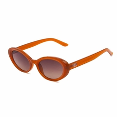 Óculos de sol Fuel modelo Bergamo formato oval cor laranja