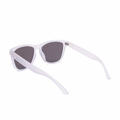 Óculos solar Fuel esportivo polarizado modelo Argentina cor Branco fosco com lente espelhada azul