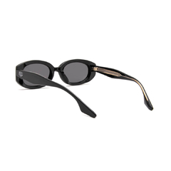 Óculos solar Fuel oval modelo Aretha cor preto