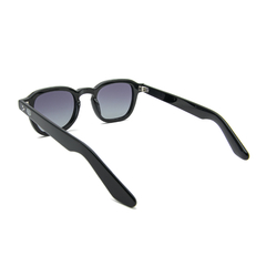 Óculos solar Fuel panto modelo Niki de acetato e lentes polarizadas cor preto 