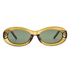 Óculos de sol Fuel modelo Novara formato oval cor uva translúcido