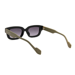 Óculos Fuel modelo Quiana formato retangular cor preto e oliva