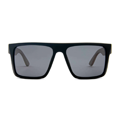 Óculos Fuel polarizado retangular cor preta com haste de bambu