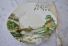 Plato Masitero con Asas Loza Inglesa Wood&Sons, Pattern Sleepy Valley Multicolor C1950 en internet